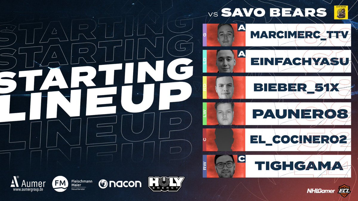 Right before the start of our #ECL22Winter Pro Matchup our Academy Boys will head into their next ECL Core Matchday! 

Following starting six against Savo Bears 🦖

LIVE AT 19:30CET ON ⤵️

twitch.tv/norexgamingtv
twitch.tv/norexgamingtv
twitch.tv/norexgamingtv