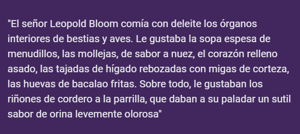 Microficciones3's tweet photo. Fragmento de Ulises, de James Joyce. https://t.co/LJIhQU7pD1