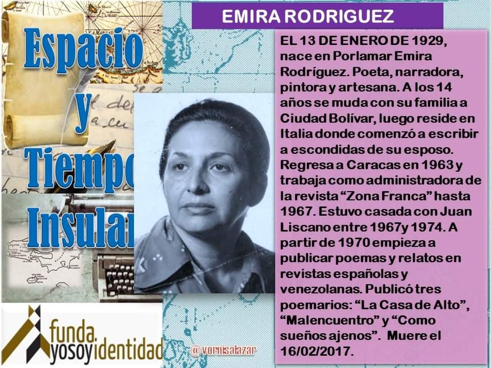 Espacio y Tiempo Insular...Emira Rodríguez.
#YoSoyIdentidad