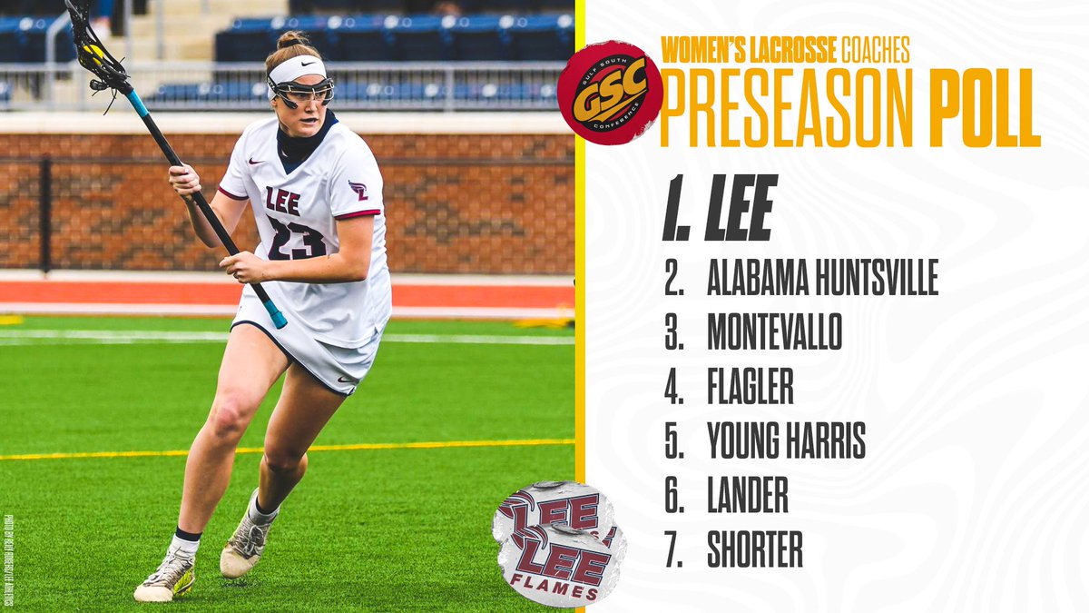 GulfSouth's tweet image. The 2⃣0⃣2⃣2⃣ #GSCwlax Preseason Coaches Poll is here🥍

@LeeUWLacrosse is tabbed as the preseason favorite!

📰 » bit.ly/3FjYJM1