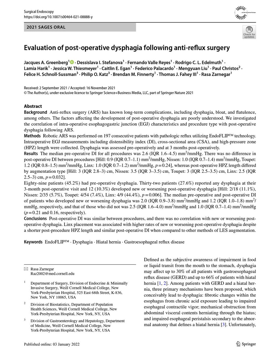 MISIRG (@misirg1) on Twitter photo Dysphagia and gastroesophageal junction changes post-repair in anti‑reflux surgery
#MISIRGlobalSurgery #SoMe4Surgery <a href="/doleynik3/">Dmitry Oleynikov MD</a> @Cirbosque <a href="/ElliotServaisMD/">Elliot Servais, MD, FACS</a> <a href="/TomVargheseJr/">Tom Varghese Jr. MD, MS, MBA, FACS, MAMSE 🇺🇸</a> <a href="/SWexner/">Steven D Wexner MD, PhD</a> <a href="/EwenGriffiths/">Ewen A Griffiths</a> <a href="/anhanssen/">Andrés Hanssen</a> <a href="/EdLinEmory/">Edward Lin</a> <a href="/SAGES_Updates/">SAGES is in Tampa in 2026!</a> <a href="/BalibreaJose/">Jose M. Balibrea MD, PhD, FACS</a> Dysphagia and gastroesophageal junction changes post-repair in anti‑reflux surgery
#MISIRGlobalSurgery #SoMe4Surgery <a href="/doleynik3/">Dmitry Oleynikov MD</a> @Cirbosque <a href="/ElliotServaisMD/">Elliot Servais, MD, FACS</a> <a href="/TomVargheseJr/">Tom Varghese Jr. MD, MS, MBA, FACS, MAMSE 🇺🇸</a> <a href="/SWexner/">Steven D Wexner MD, PhD</a> <a href="/EwenGriffiths/">Ewen A Griffiths</a> <a href="/anhanssen/">Andrés Hanssen</a> <a href="/EdLinEmory/">Edward Lin</a> <a href="/SAGES_Updates/">SAGES is in Tampa in 2026!</a> <a href="/BalibreaJose/">Jose M. Balibrea MD, PhD, FACS</a>