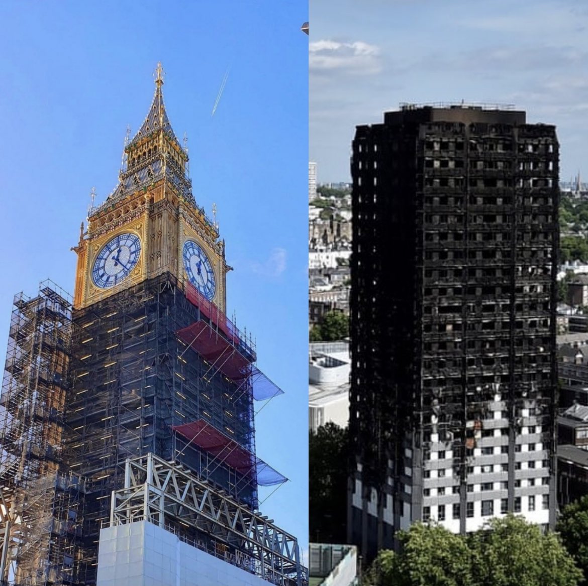 £80M on a clock VS. No adequate housing for the victims of Grenfell despite the amount of money raised