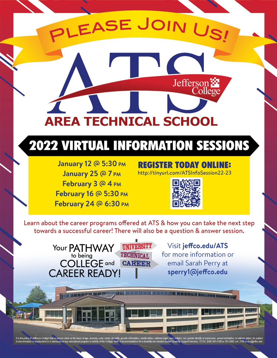 Jeffco_ATS's tweet photo. Did you miss yesterday's Virtual Information Session about the ATS? You still have the opportunity to register for upcoming sessions to learn more about the ATS and next year's application process! @GoJeffco https://t.co/rchYQRGWE8