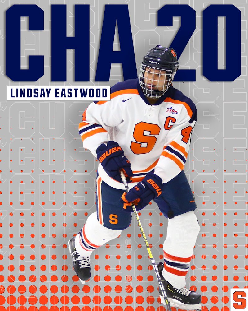 CuseIce's tweet photo. Another 🍊 is a #cha20in20 honoree! Congrats @LindsayEastw00d! https://t.co/zN8KsWxFI2