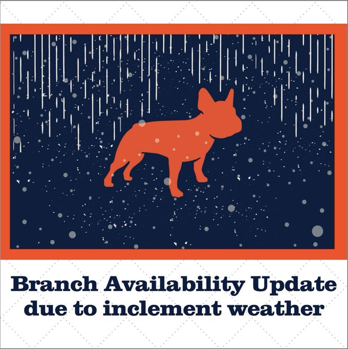 Due to inclement weather, our branch will be closed to in-person visits on Thursday, Jan 6th. We will process mobile and phone transactions, wires, and ACH like normal and your banker will be available by phone or video call. If you have an urgent need, please call 615-338-9998.