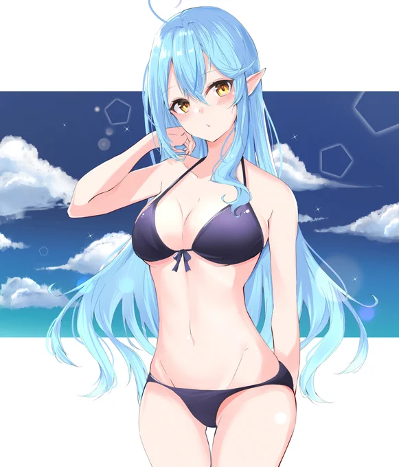#冬だけどホロ水着 