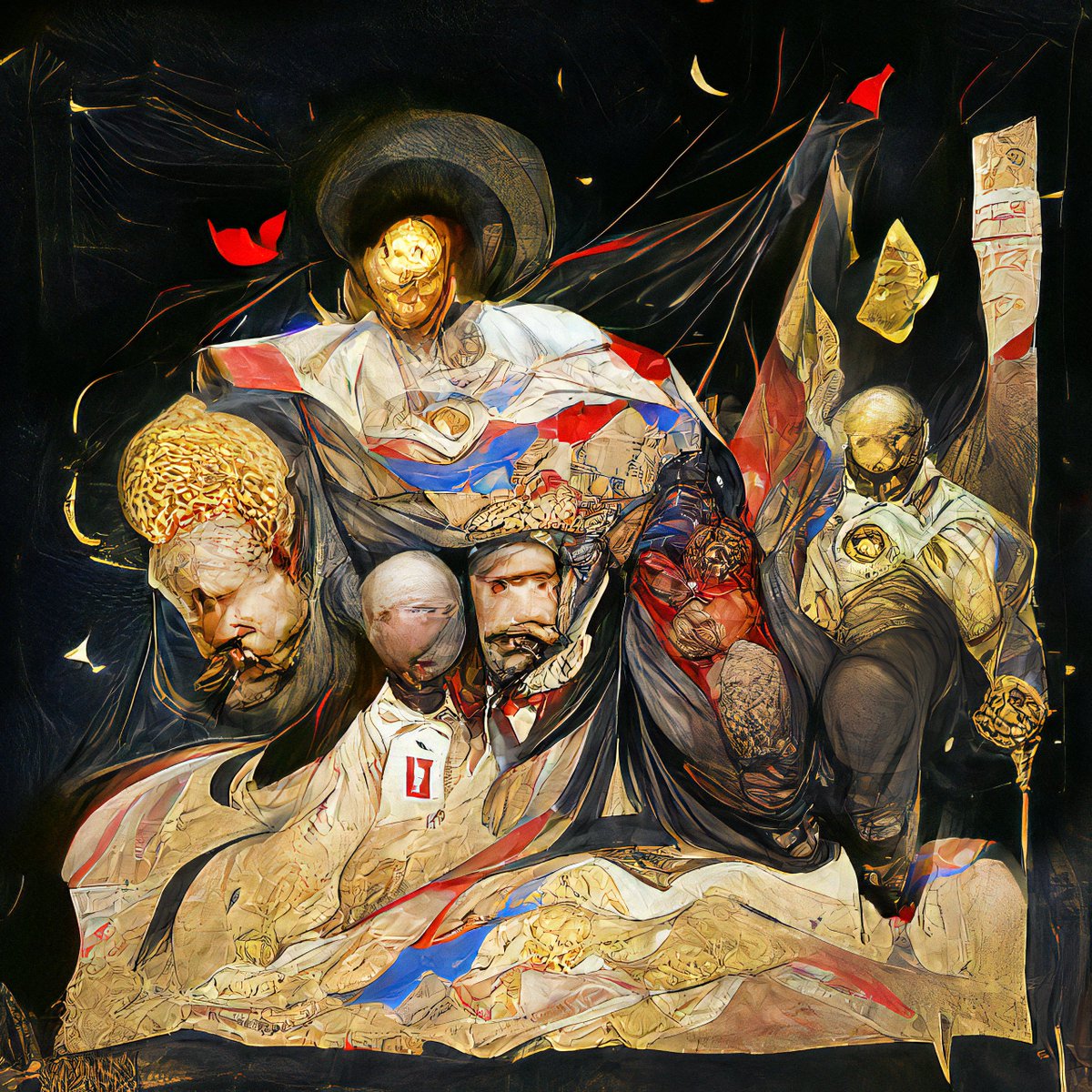 Jvde_AI's tweet photo. Especially for Three Kings Day, Together with #vqgan, I created two new art works!

Let me know which one you like best and if you send me your wallet address I will gift you the one with the most votes!

Please do share with others!

#ThreeKingsDay #tezos #CleanNFTs https://t.co/OvTlOD1Yt1