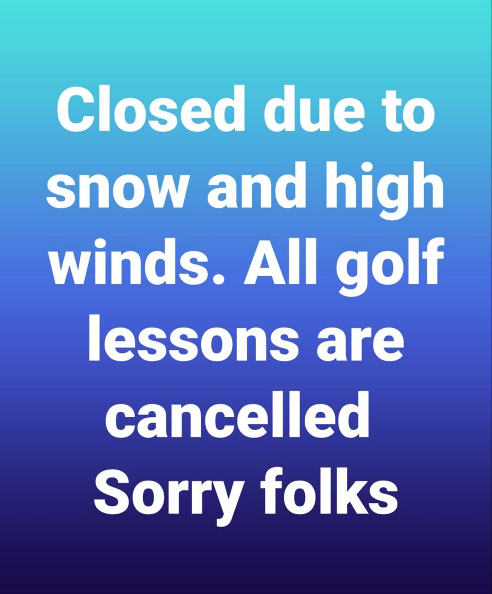 ⛳CLOSED TODAY⛳
#snowday #inclementweather #golfsoff #Derbyshire