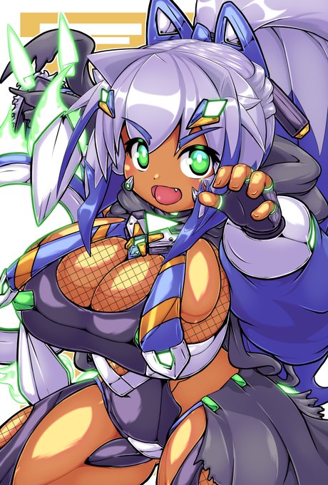 『がおーっ!』 
寅モチーフのパワー特化形態で、セトラ描き初めです。
今年こそ、ぴっちり&おっぱい描きまくる! 