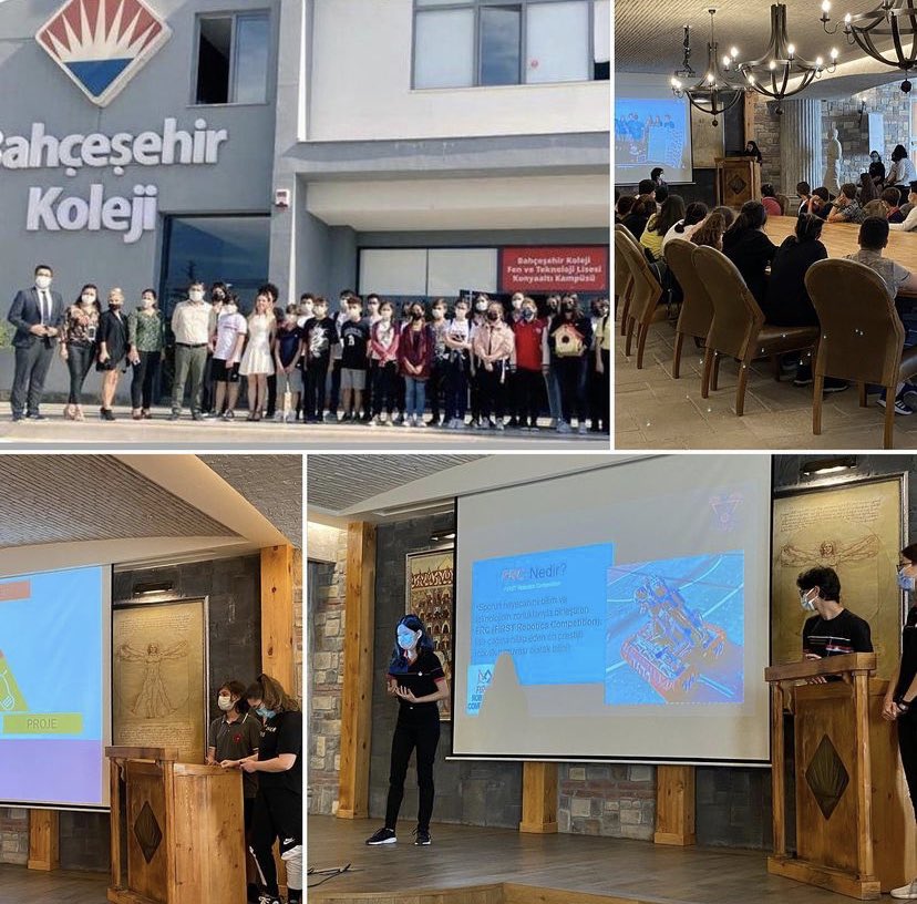 Okulumuz FRC ve FLL takımı öğrencileri Serik Aspendos Kampüsü 8. Sınıf öğrencilerine; okulumuzu tanıttılar. <a href="/konyaaltibk/">Bahçeşehir Konyaaltı</a> #scorpions7672 #fikretyukselfoundation #frcturkey #frc #robotics #roboticscompetition