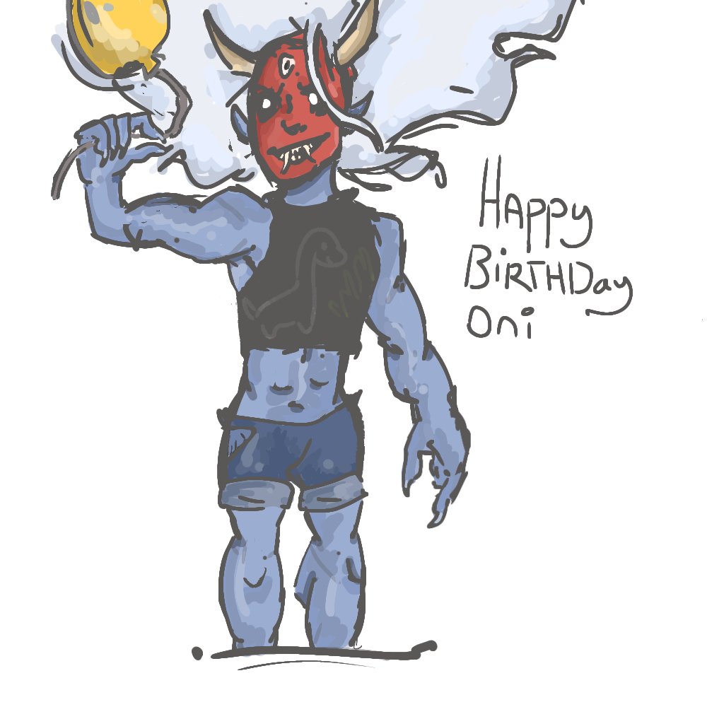 SmallBrainOni's tweet image. It's my Birthday today so thats pretty cool, this is my 3rd birthday since I joined Twitter so yeah time went fast lol, I even got another drawing from @/hazelohnoo and I appreciate it very much :)