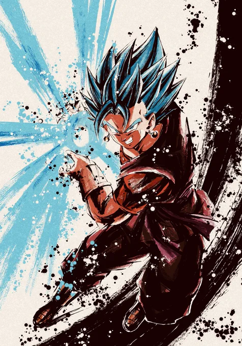 ヒーローズベジット
#墨絵 #ドラゴンボールヒーローズ
#イラスト 