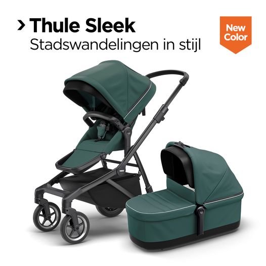 NIEUW! Sinds kort is de flexibele en stijlvolle Thule Sleek kinderwagen verkrijgbaar in een nieuwe kleur: Mallard Green. Perfect voor al je avonturen in de stad!
>> bit.ly/3yy7AWJ