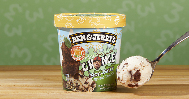 benandjerrys's tweet photo. Our newest flavor supports Chance The Rapper's non-profit org, SocialWorks, which works to empower Chicago youth.
