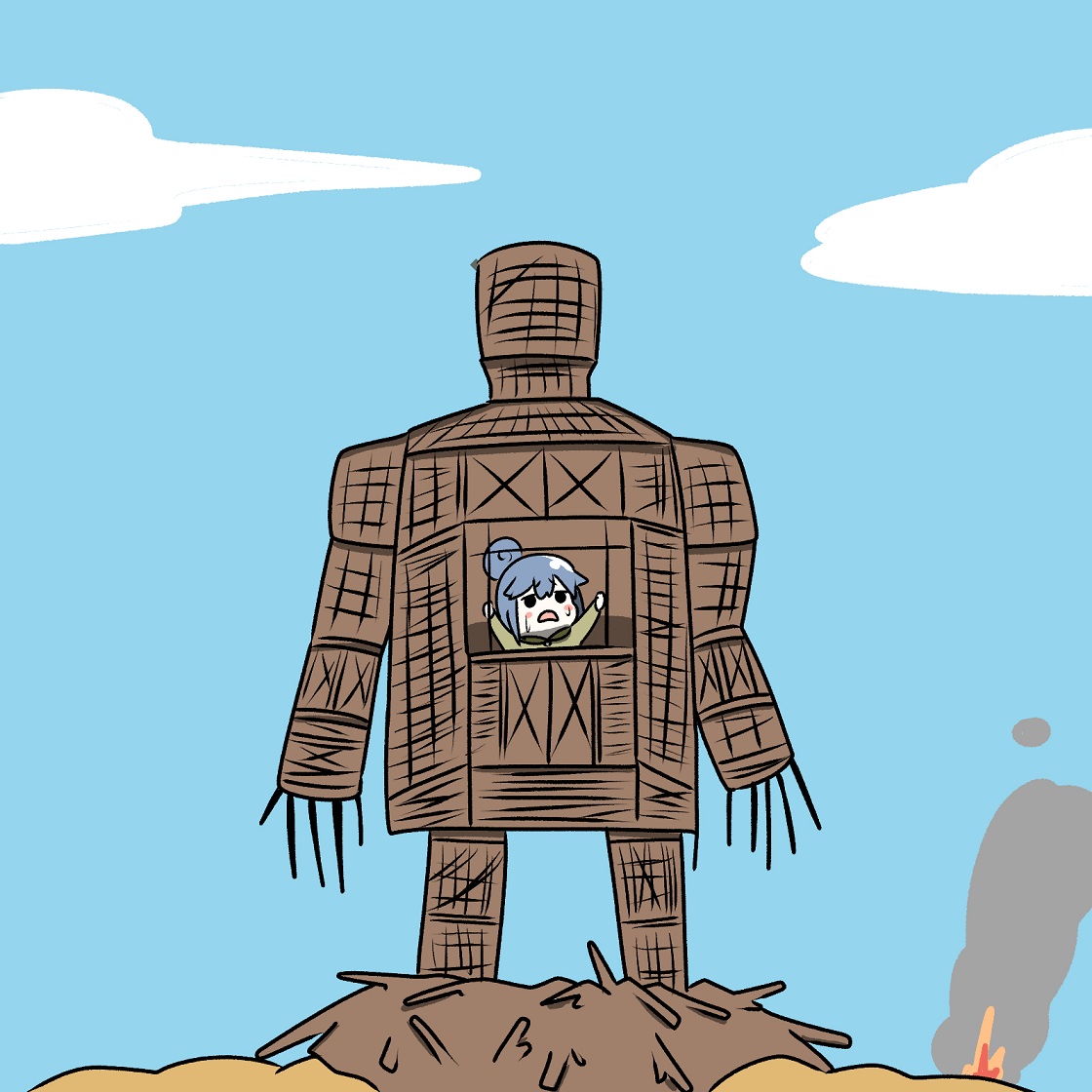 志摩リン 「キャンプ中にカルトに捕まってしまったりんちゃん 」|Mr.Aのイラスト