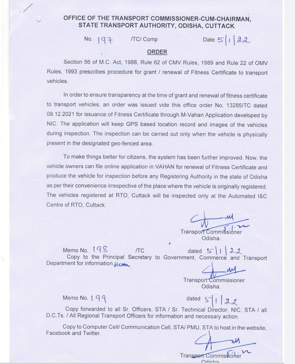 State Transport Authority, Odisha on X: &ldquo;𝗡𝗢𝗧𝗜𝗖𝗘- Vehicle 