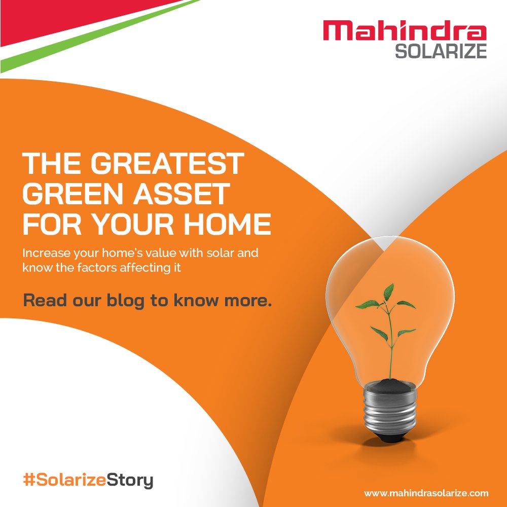 MSolarize's tweet photo. Did you know? Solar power can be a great asset for your home. This is the time to invest and increase your home’s value.
Read our blog to know more - https://t.co/BUNYLTkVBV
#SolarizeStory #GreenAsset #Rooftops #SimplerBetterFaster
#WeAreMahindraSolarize
#SolarizeToRise https://t.co/E1TOe0C3Pb