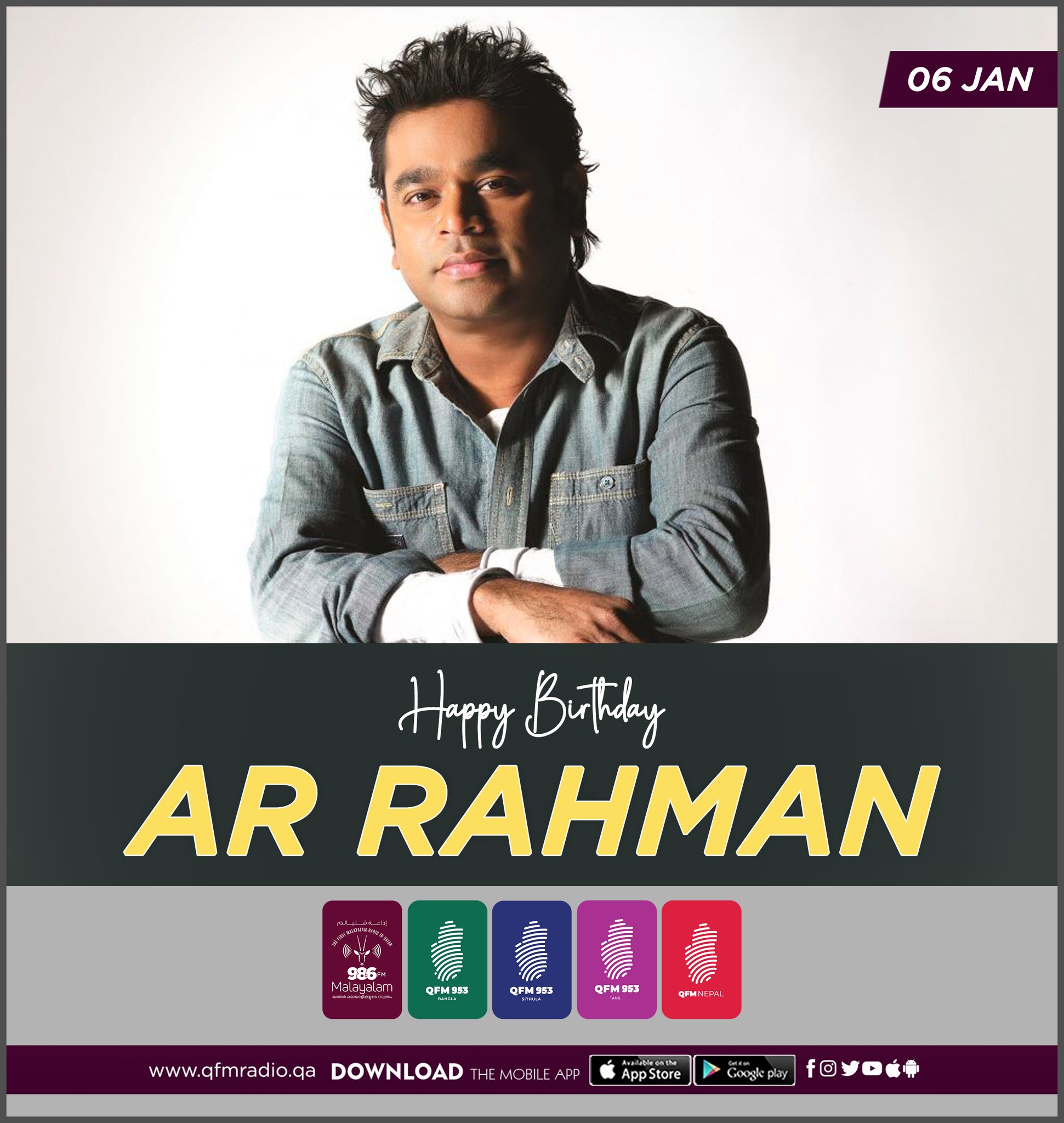 Happy Birthday Maestro A.R. Rahman      