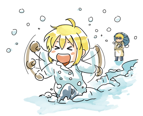 東京で雪が降ったので雪リコ再放送❄️ #ガンスリンガーガール 