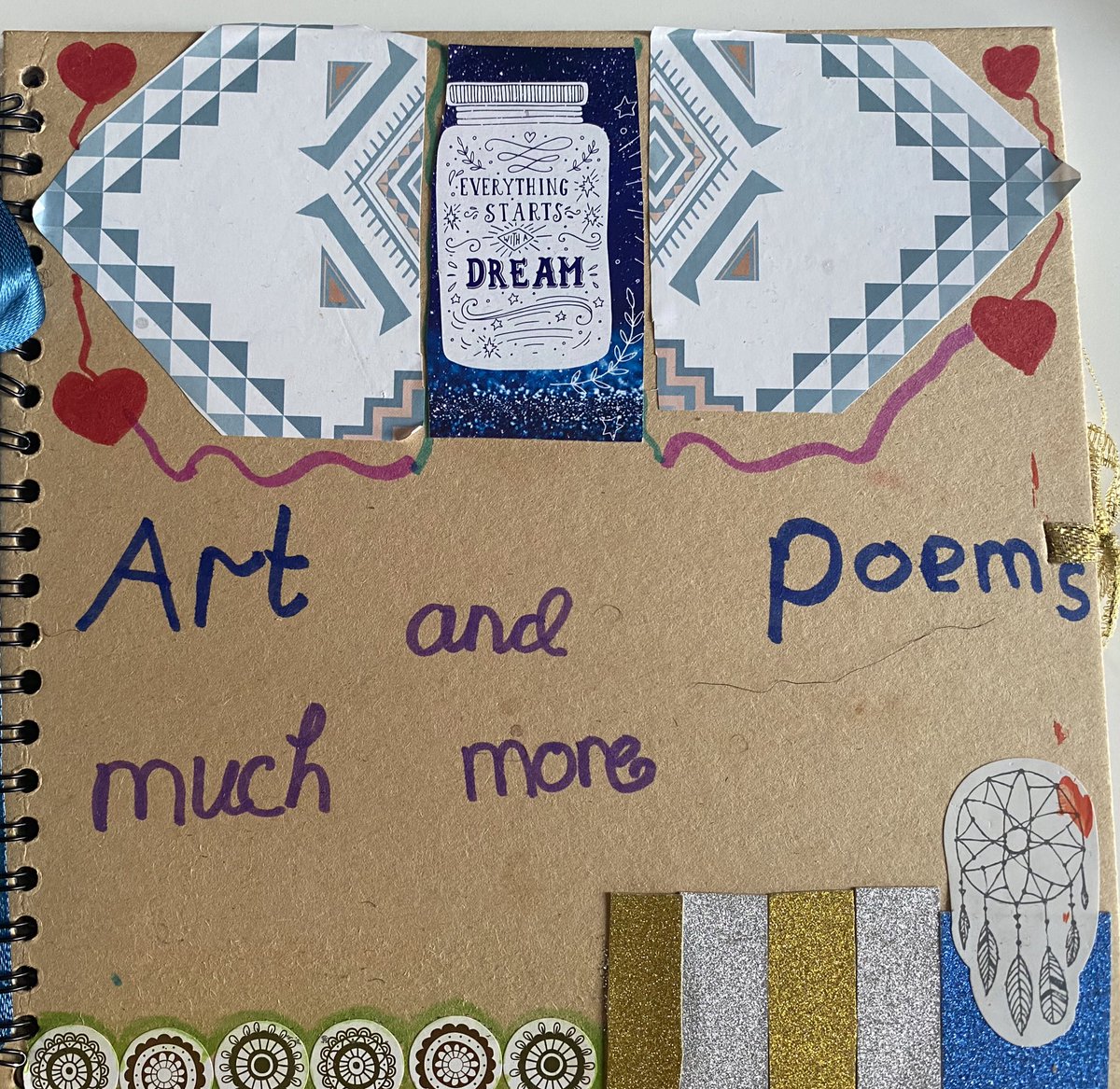 My daughter made this scrap book yesterday. I feel like we can all do with this first week back inspiration 🌟#EverythingStartsWithADream #Dreamcatcher #DreamBig2022