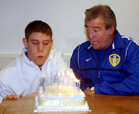 Happy Birthday Terry Venables Here he is blowing out some candles with a young James Milner 