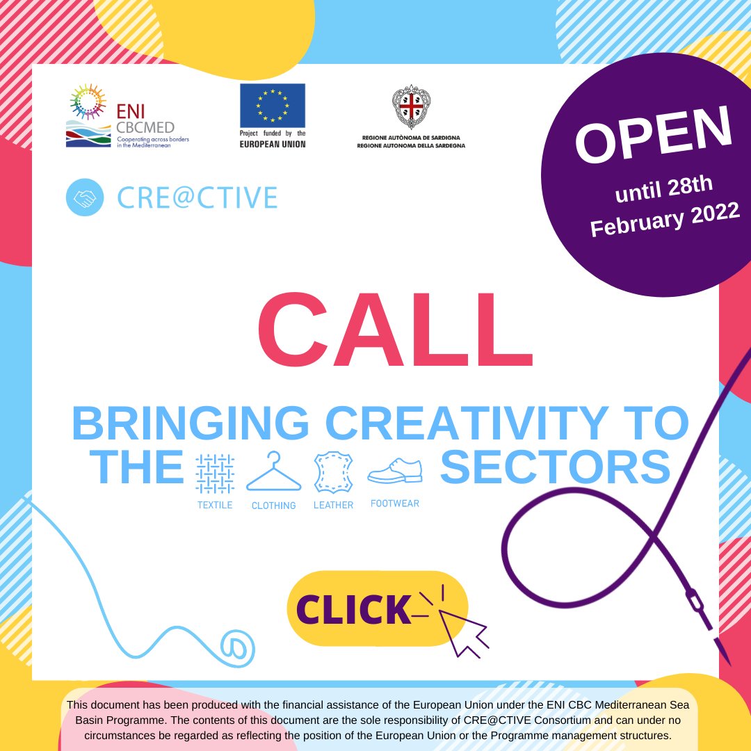 LeadersOrg's tweet photo. Are you a creative, techie or producer in the #textile, #clothing, #footwear &amp; #leather sector in 🇯🇴, 🇵🇸, 🇹🇳, 🇪🇬, 🇮🇹, or 🇪🇸? Apply to our @creactive_med to receive grants, coaching &amp; networking opportunties to improve your business model! #GOMED @ENICBCMed https://t.co/7N5mJ9qf35 https://t.co/KAASfVghYR