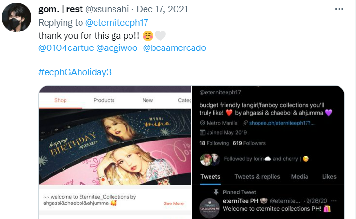 eterniteeph17's tweet photo. Congrats on winning (1) random TE album @xsunsahi @Agha_Lay @heylay0__0 π₯³
Please wait for our DM :))
Thank you everyone for joining!π #ecphGA https://t.co/vtQL0FabNY