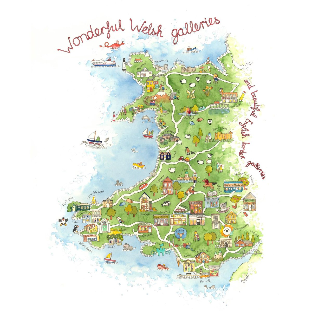 SaraMcKeeFRSA's tweet photo. We’re on the map! Zoom in &amp; you'll see our vibrant yellow gallery @LifeFullColour1 in the top left-hand corner. The map is illustrated by Jantien Powell for The Little Gallery Guide @IngridASLW which showcases galleries across Wales: https://t.co/ylQEavVEI7
Please share! https://t.co/6v1klMKbUz