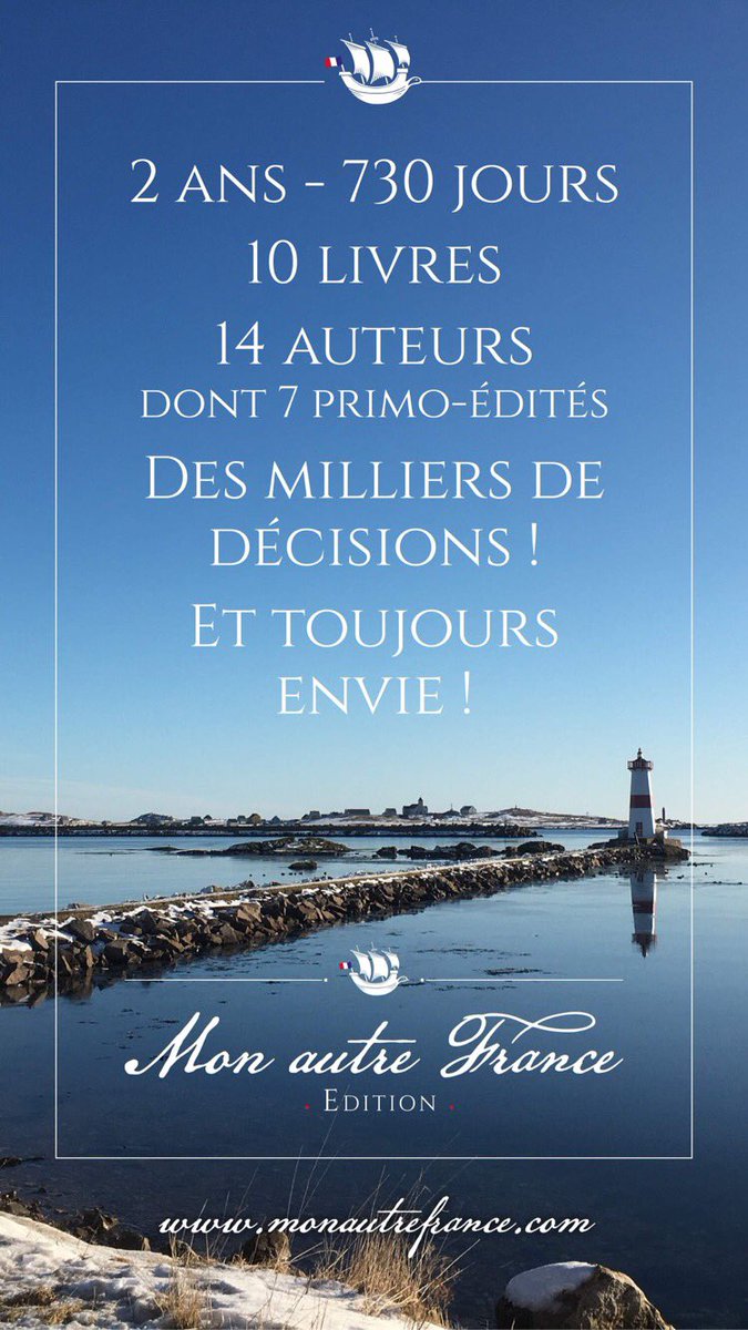 Deux ans aujourd’hui pour <a href="/monautrefrance/">Editions Mon autre France</a> 10 ouvrages 📚📚📚📕 #saintpierreetmiquelon #monautrefrance #Outremer #anniversary #anniversaire #madeinfrance