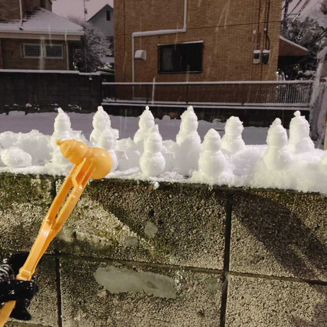 tome3wanoutenki's tweet photo. 雪遊び☃️
数年振りに雪だるまと雪アヒルをあちこちに量産。
楽しかった。
#雪だるま #snowman #スノーボールメーカー #snowballmaker https://t.co/9xlYhi2stF