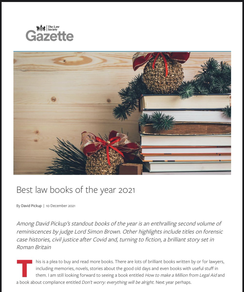 HenryMilner9's tweet photo. My autobiography, No Lawyers in Heaven, has been named in The Law Society Gazette’s best law books of the year 2021! @lawsocgazette #autobiography https://t.co/uFlA66MY09