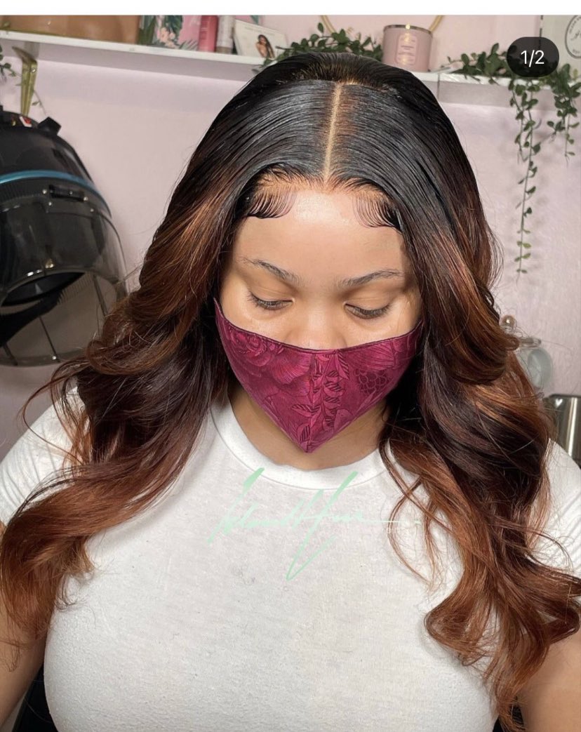 Still one of our favorite looks, 20”closure wig dyed and styled for $200😍😍😍
