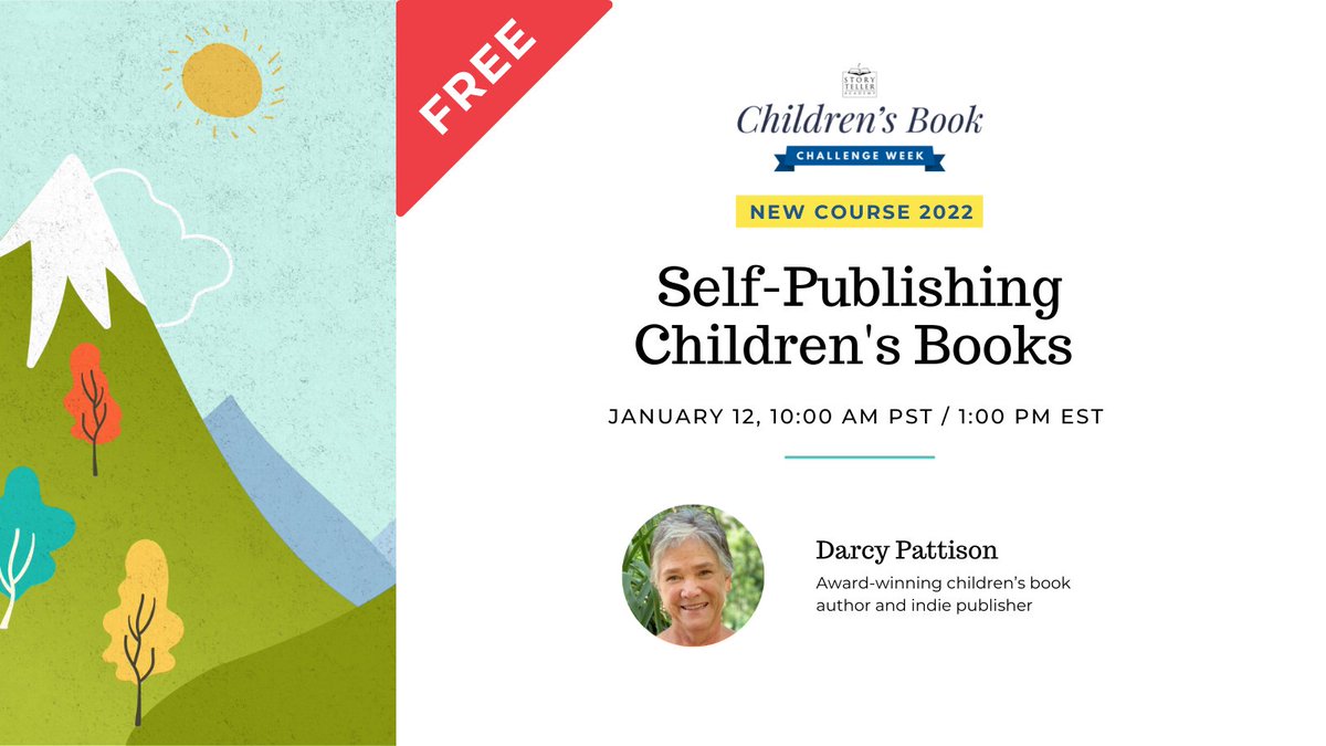 StorytellerAdmy's tweet photo. Every storyteller asks at some point: "Should I self-publish?"
Darcy Pattison will teach you eight different options for self-publishing your children's book in her free workshop during our challenge week.
Register here: https://t.co/HSUxfym2WF
#SAChallengeWeek #KidLit https://t.co/jHLPr1IIUw