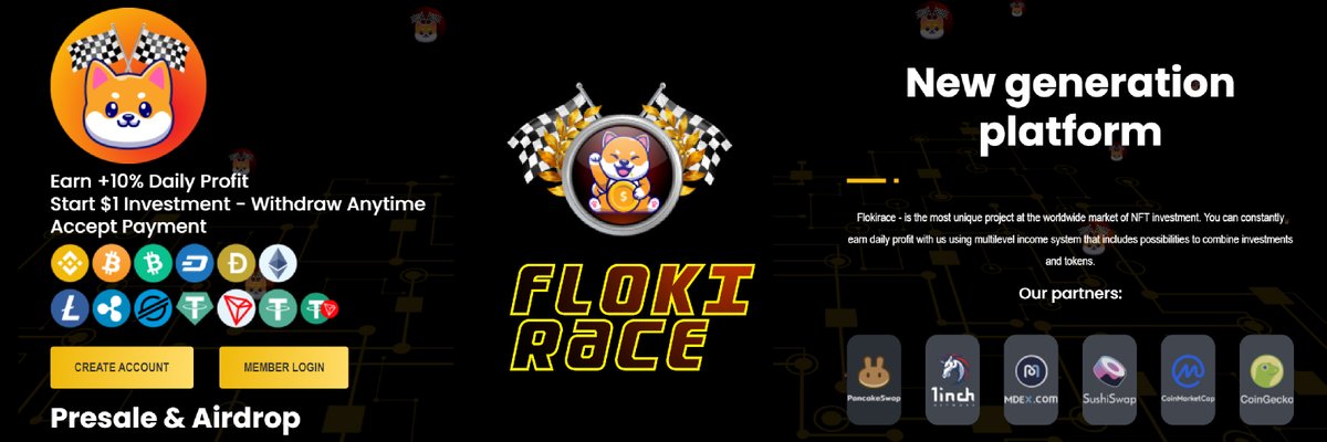 New_Project_S's tweet photo. 🎉🎉Thanks for the support, now flokirace has 1500 holders 🎉🎉
🚀Earn +10% Daily Profit
🚀Start $1 Investment - Withdraw Anytime
🛑Accept Payment
🛑GET 30% BNB &amp; 100% FLR ( Flokirace) each refferal

https://t.co/N4kkNtfkUT

🚀🚀🚀🚀🚀🚀🚀🚀🚀🚀 https://t.co/q7dW1d9PbF