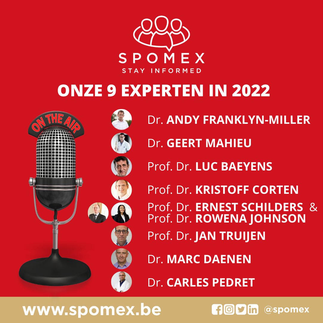 Ons jaarprogramma voor 2022 in nu online! ✅ 8 webinars ✅ 9 nationale en internationale topexperten Tot snel!! 🔗 spomex.be