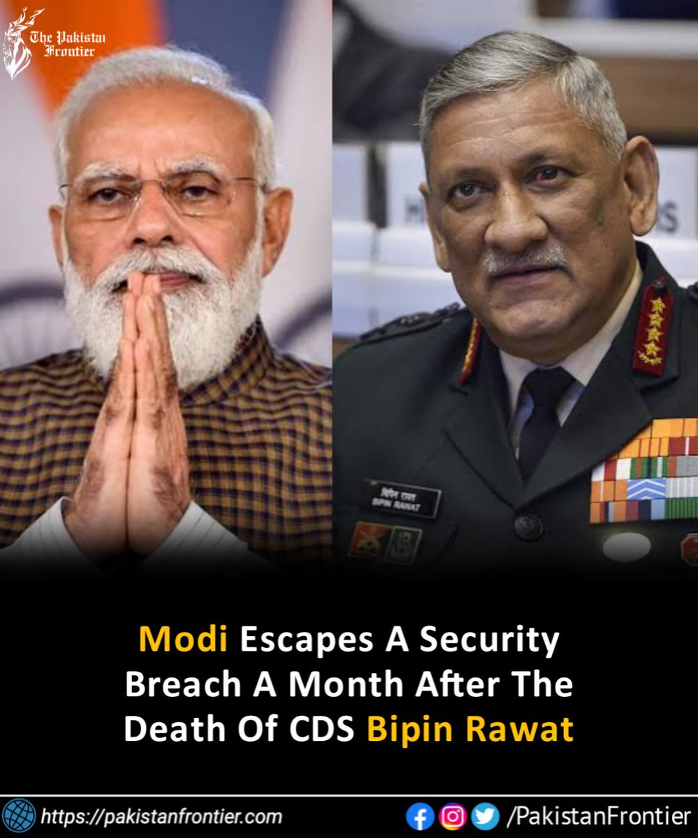 A month ago CDS Bipin Rawat died in a controversial helicopter crash, now the same powers in #India are trying to eliminate #Modi. https://t.co/iubUOqrZlk