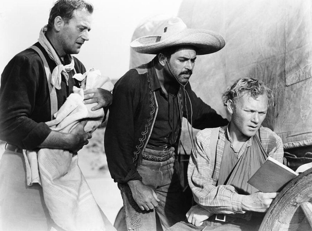 ¡#FelicesReyes, queridos amigos! Mis #ReyesMagos de #Cine favoritos son Robert Marmaduke Hightower (#JohnWayne), William Kearney (#HarryCareyJr) y Pedro Fuerte (#PedroArmendáriz), los tres protagonistas de #TresPadrinos (1948), uno de los #Wésterns menos conocidos de #JohnFord.