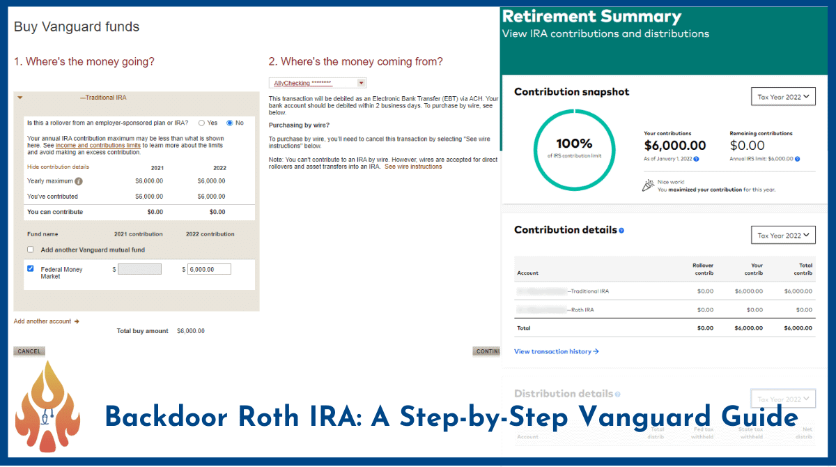 WCInvestor's tweet photo. Backdoor Roth IRA 2022: A Step by Step Guide with Vanguard https://t.co/KycpHhFjPr https://t.co/lYAuOGE8T3