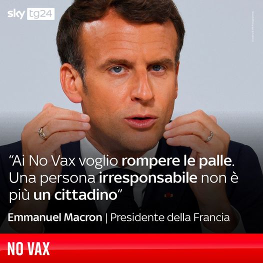 mihirdjin's tweet image. #Macron accelera. 
Lo slittamento del linguaggio è palese, come la deriva neonazista: i novaccs come #untermenschen.
I lager sono dietro l'angolo.

Con buona pace degli ipocriti pellegrini di Auschwitz, che il 26 gennaio faranno scendere la lacrimuccia rituale al grido "mai più".