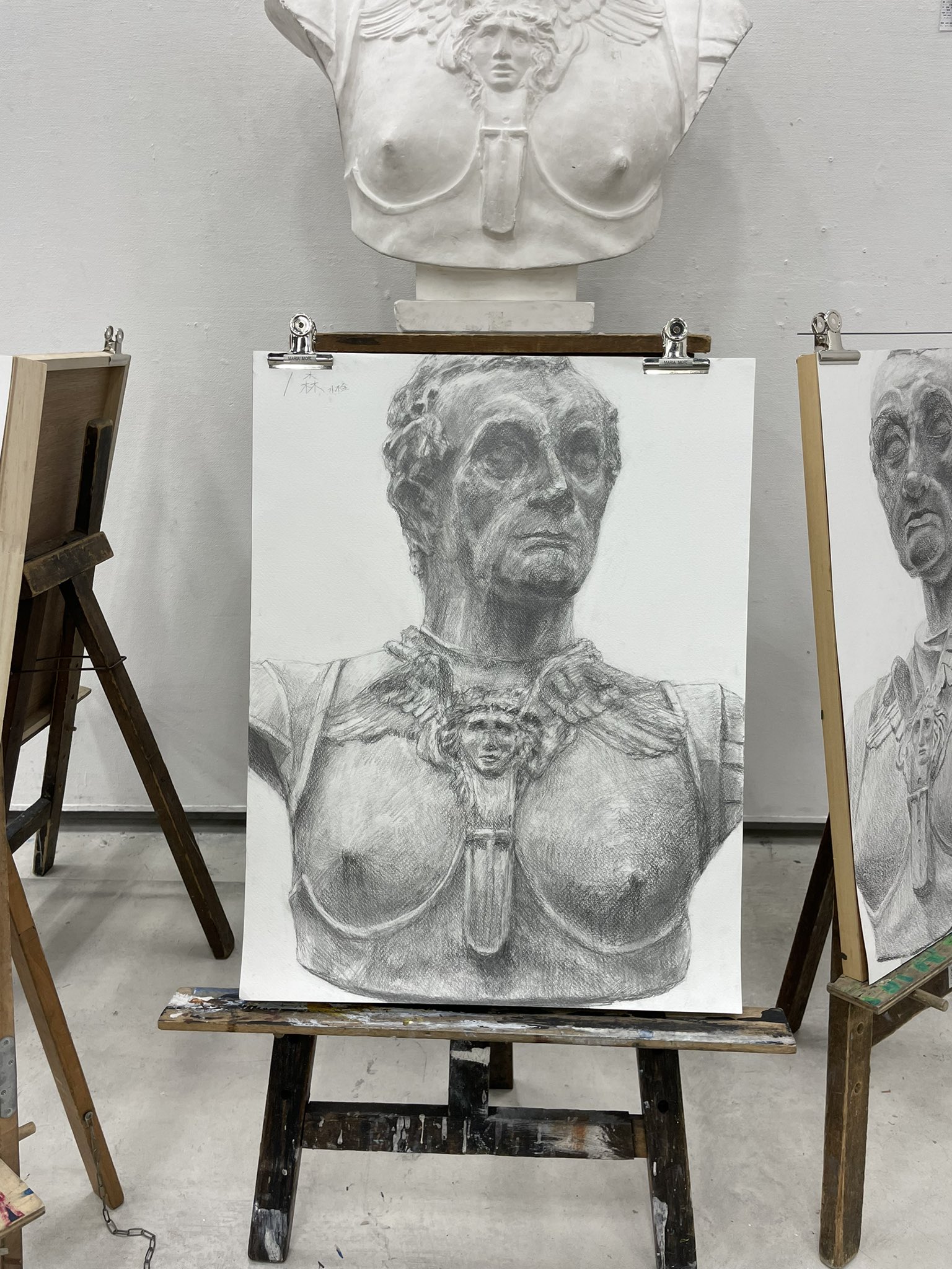 石膏像 ガッタメラータ 胸像 デッサン像 美術 芸術 石膏像