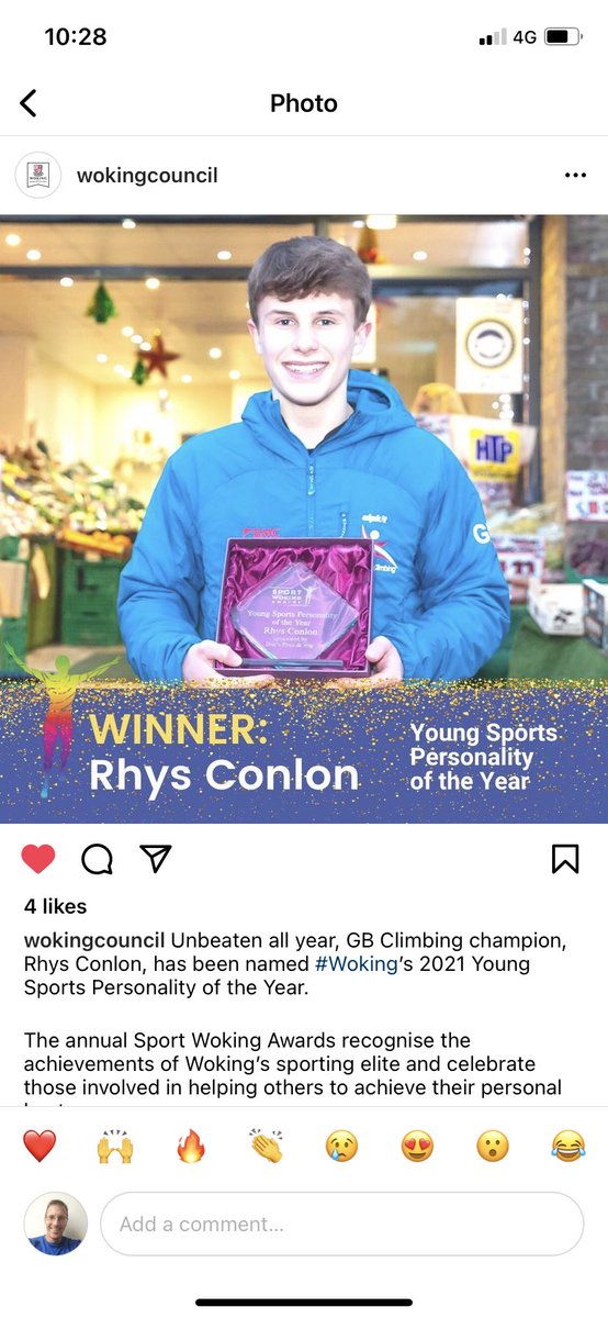 conlon_greg's tweet photo. @WokingHighSport @WokingHigh Winner of Woking sports awards https://t.co/toSKUY9dhO