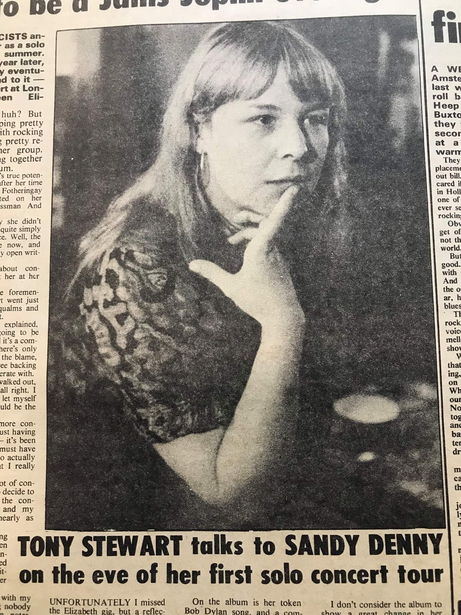 Happy Birthday Sandy Denny. Born this date 1947. 