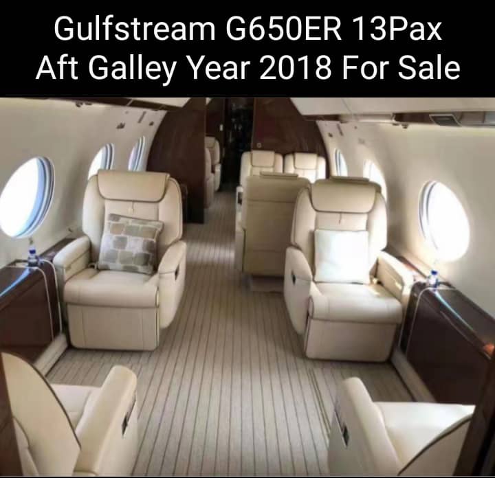 YVQSK's tweet image. #ATTENTION #VIPJET gift for a limited time: #AviationPrivate 13 Passenger Configuration / After Galley / YOM 2018 Gulfstream G650ER For Sale, more infor for MD. #gulfstreamforsale #immediatesale #jetglobalservice #lexurytravel #bizjets
#AviatorsMarket #luxury #vip #6January
