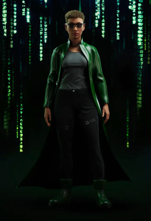 ekiwxyz's tweet image. #MatrixAvatar #77913 @Niftys - she isn&apos;t to bad either, love those black gold wayfarers