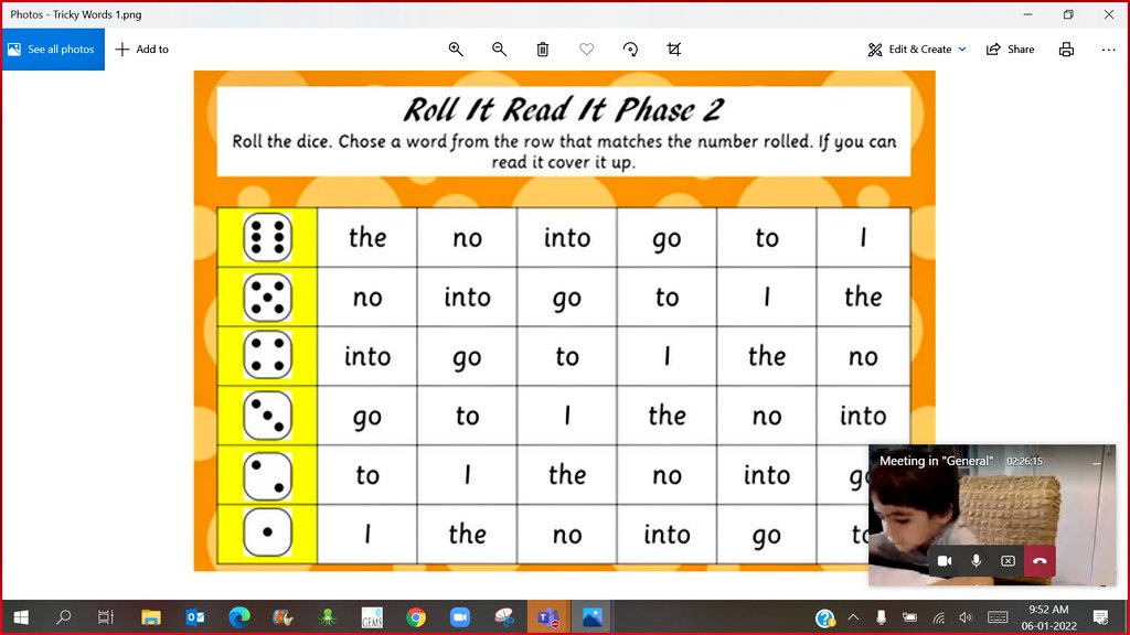 StaceyJudith's tweet photo. Using #Oktopus can be very tricky, especially when you're using it to recap 'Tricky Words' 😉 I miss my @CTOUCH_displays IWB! 🥲 But we did enjoy our #RollAndRead game with our virtual dice🎲 #KG1AValiantVenus⚜ @NMSKindergarten @MichelleVerghe1 @Susanna_Porob @gemsnms_alkhail https://t.co/MarDtaEpAc