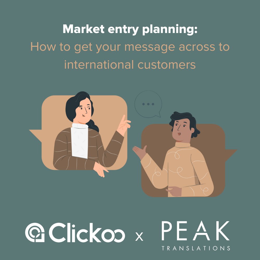 ClickooUK's tweet photo. If you're selling internationally, it’s not enough to simply translate your existing marketing and product material.

Our latest blog in collaboration with @peaktranslate offers some key pointers on how to #localise your content to global consumers! 🌍 https://t.co/LreUuHLYMt https://t.co/59FK2Ai3c0