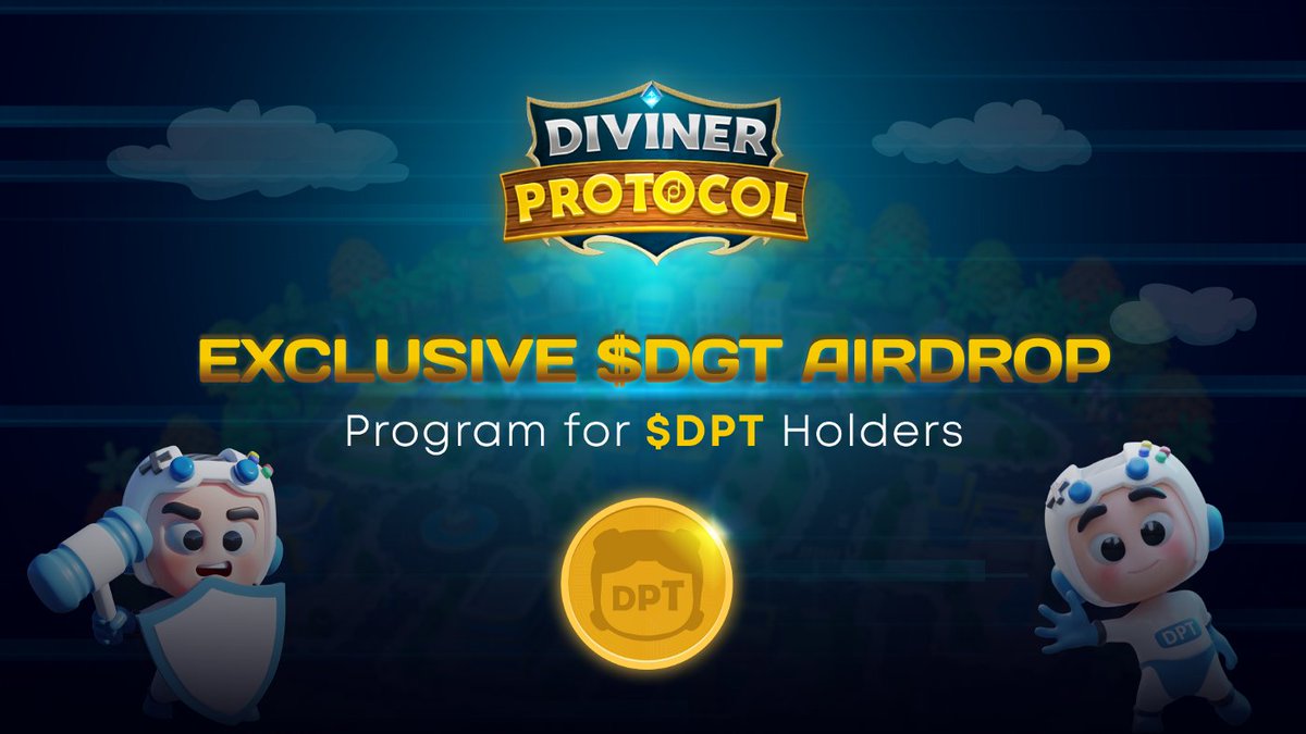 DivinerProtocol's tweet image. Announcing exclusive $DGT airdrop for $DPT holders

⏰Jan 7th to Jan 22nd
💰1$DPT=10$DGT
🔥 Hold $DPT in your wallet
🚀Fill in form: bit.ly/33708YE

❗️snapshot wallet randomly daily and take the average amount as your final holding amount.

🔗medium.com/@Diviner_Proto…