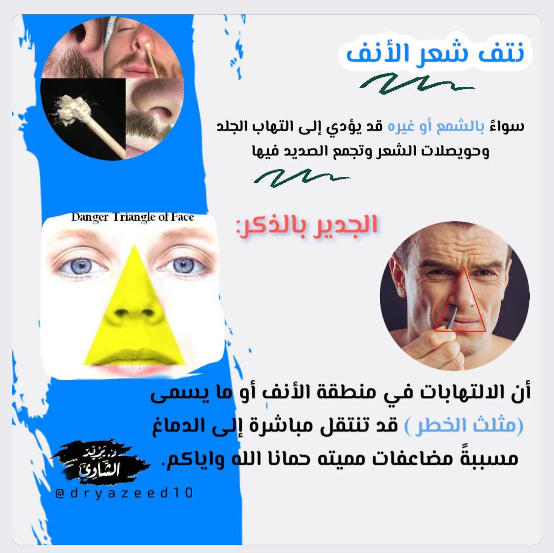⛔️تكثر هذه الأيام دعايات ل ازالة شعر #الانف باجهزة النتف او الشمع ..! 

انتبه ✋🏻