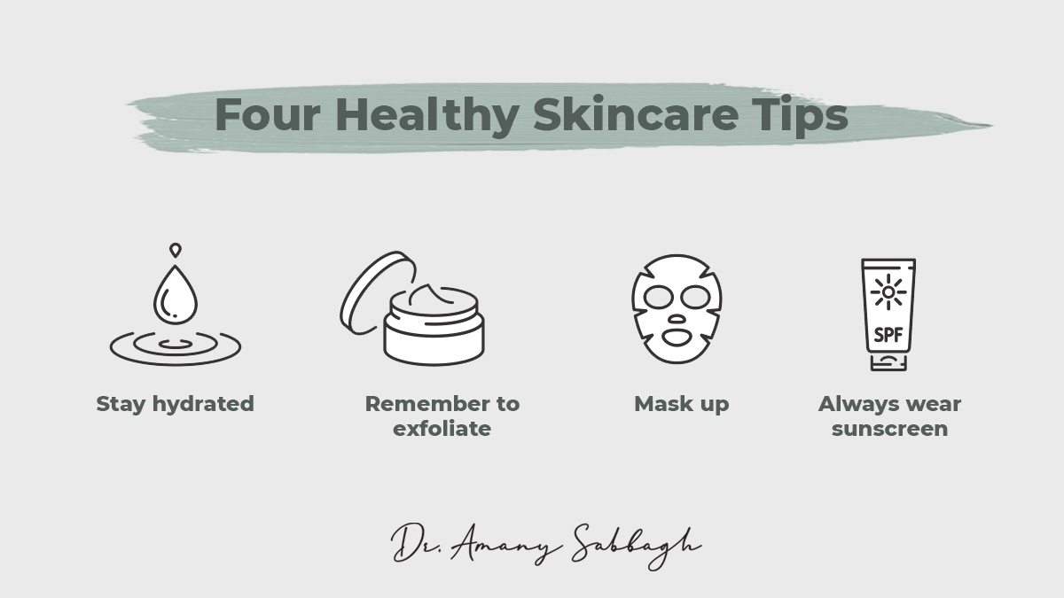 Check out these 4 tips for glowy, healthy skin! 

How many of these do you implement in your skin care? 

#SkinCare #AestheticMedicine #DrAmanySabbagh