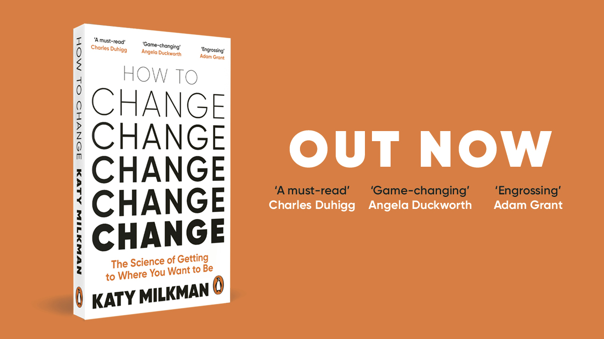 The paperback of How to Change by @katy_milkman is out now! Also available on audiobook and ebook, How to Change is a ground-breaking blueprint to help you achieve personal and professional goals. smarturl.it/HowToChangePB